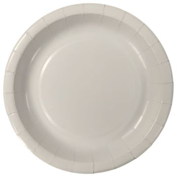 Assiettes en carton blanches 18 cm – lot de 50, idéales pour fêtes et événements | jourdefete.com
