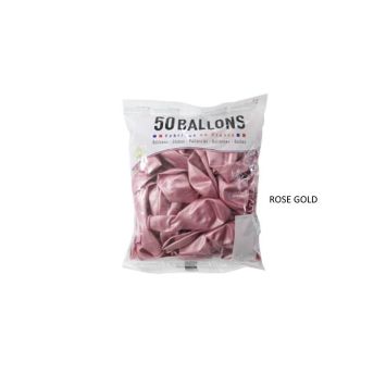 50 Ballons de 30 cm métalliques - Couleur au Choix