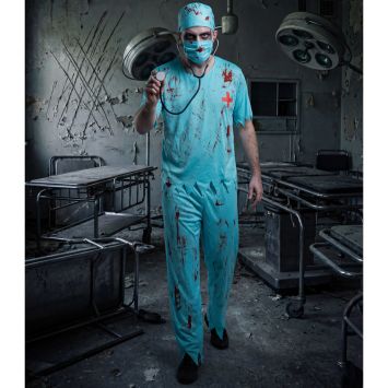 Déguisement de Chirurgien Zombie pour homme - Taille au choix