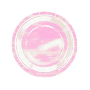 6 assiettes en carton - Diamètre 18 cm - Couleur au choix