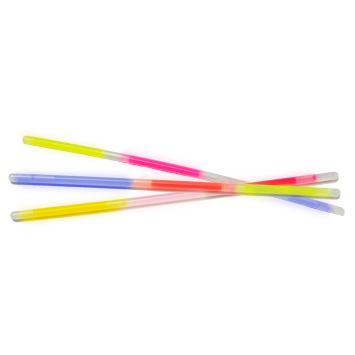 6 bracelets lumineux tricolores - 20 cm