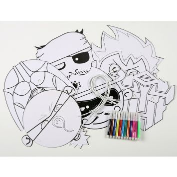 6 Masques à Colorier pour Garçon