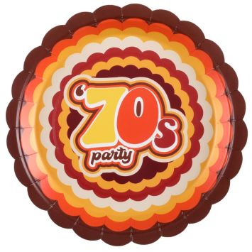 De jolies assiettes pour célébrer un anniversaire Années 70 | jourdefete.com