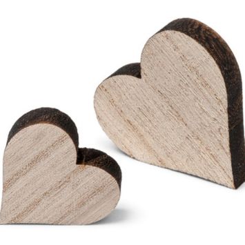 Sachet de 12 Cœurs en Bois