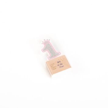 Bougie d'Anniversaire Chiffre 1 « Princesse » 
