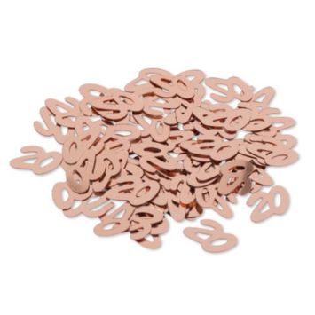 Sachet de confettis de table d'anniversaire "20 ans" - Rose gold