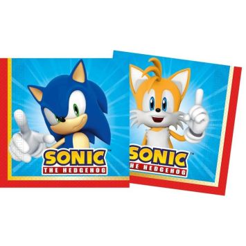 20 serviettes en papier FSC® - 33 x 33 cm - Sonic the Hedgehog™