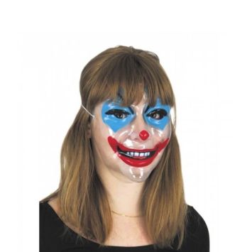 Masque Adulte Transparent - Clown Effrayant