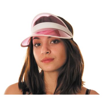 Visière Rose Année 80 - Adulte