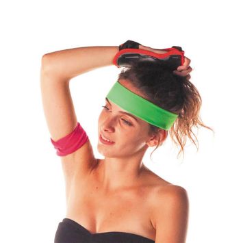 Bandeau 80's - Vert fluo - Adulte