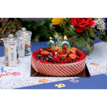Bougie en forme de chiffre pour anniversaire - 9 cm - Collection Anni' Festy - Âge au choix