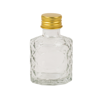 Mini bouteille en verre avec bouchon doré pour élixirs et cadeaux | jourdefete.com