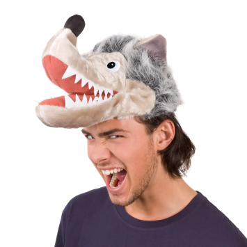 Chapeau de Loup en peluche