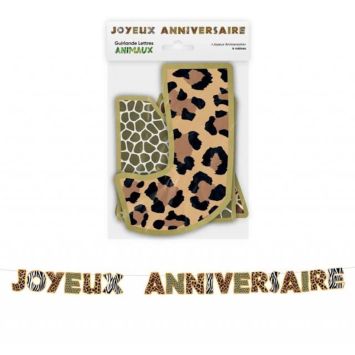 Une guirlande idéale pour souhaiter un joyeux anniversaire à un enfant fan des animaux | jourdefete.com