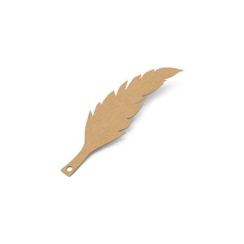 10 Etiquettes Plumes Boho - Kraft 