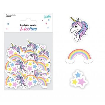 Des confettis en papier pour une splendide décoration de table lors de l'anniversaire licorne de votre enfant | jourdefete.com