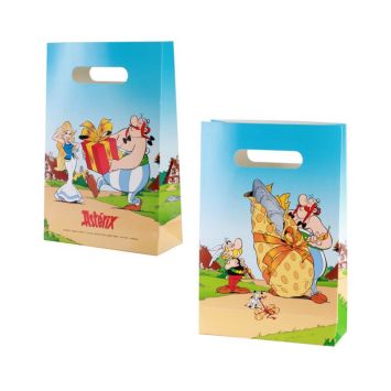 Set de sacs cadeaux Astérix avec Obélix, Falbala et Astérix pour anniversaire enfant | jourdefete.com