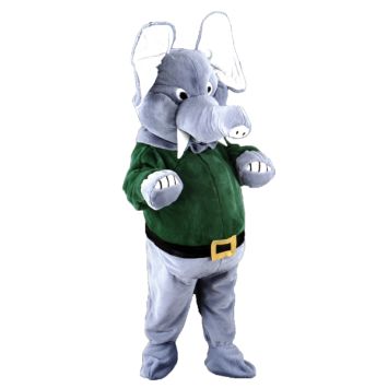 Mascotte Eléphant Pull Vert