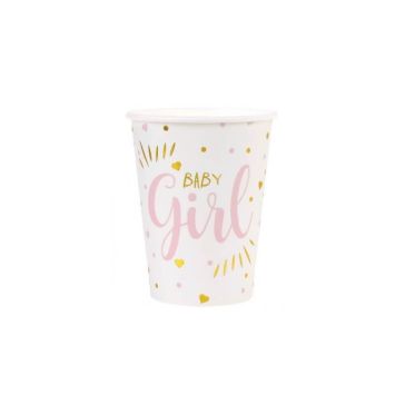 10 Gobelets en carton - Baby shower métal - Couleur au choix