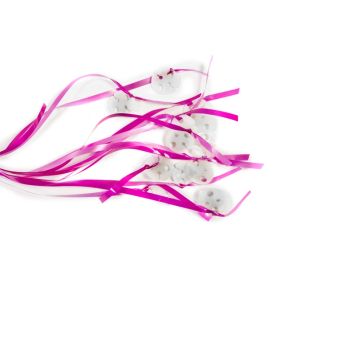 12 Bolduc Attache Ballons - Fuchsia