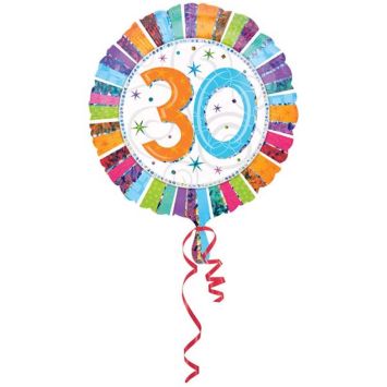 Ballon 30 Ans à Hélium Etoiles Scintillantes