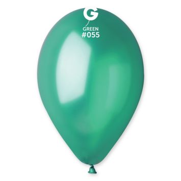 50 ballons métallisés en latex - 30 cm - Couleur Vert