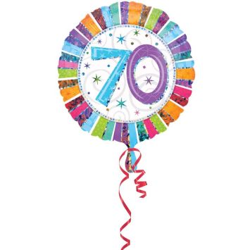 Ballon 70 Ans à Hélium Etoiles Scintillantes