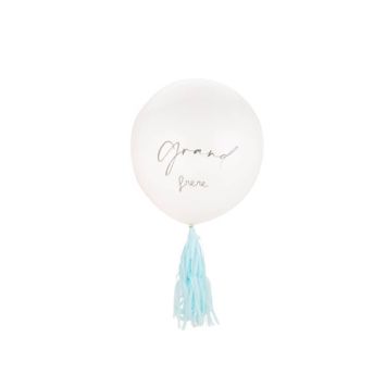 Ballon avec Tassels - 45 cm - Gender Reveal - Modèle au choix