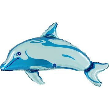 Ballon dauphin bleu 34 pouces idéal pour fête thème mer ou été | jourdefete.com