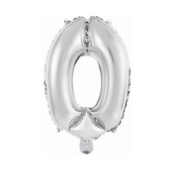 ballon metal a air couleur argent chiffre au choix | jourdefete.com
