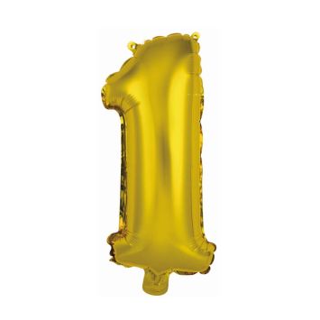Ballon Métallique à Air - Or - 40 à 45 cm - Chiffre au Choix
