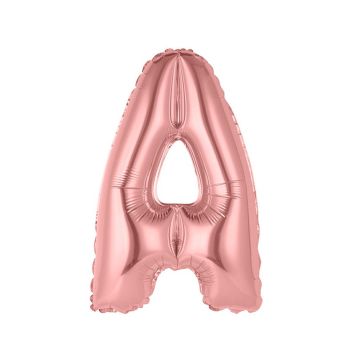 ballon métallique à air rose gold de 36 cm lettre au choix | jourdefete.com