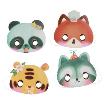 Masques animaux en papier Bangoberry pour enfants – 8 pièces assorties | jourdefete.com