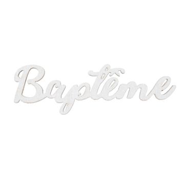 10 décorations de table baptême blanc 