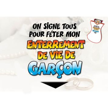 Bavoir à dédicacer pour enterrement de vie de garçon