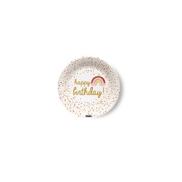 Tombez sous le charme de ce joli lot de 8 assiettes d'un diamètre de 18 cm pour anniversaire | jourdefete.com