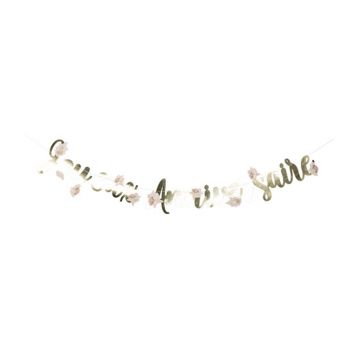 guirlande joyeux anniversaire boho blush et or | jourdefete.com