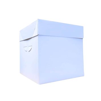 Boîte à gâteau blanche - 25,5 x 25,5 x 25 cm