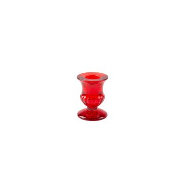Bougeoir Médicis - Verre Rouge