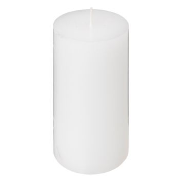 Bougie blanche cylindrique simple et élégante | jourdefete.com