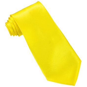 Cravate en satin fluo - Couleur au choix