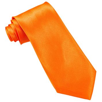 Cravate en satin fluo - Couleur au choix
