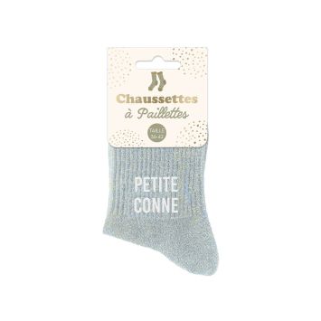 Paire de chaussettes courtes à paillettes pour femme - Modèle au choix
