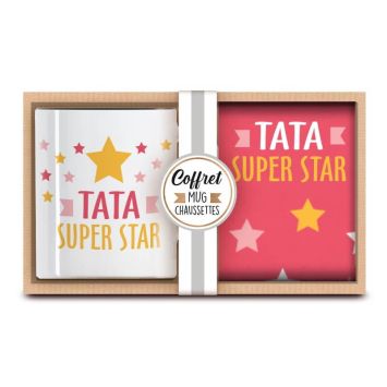 coffret cadeau mug et chaussette  tata | jourdefete.com