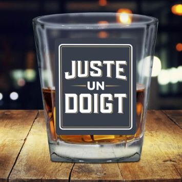 Verre à Whisky affectif - Juste un doigt - Collection Famille d'Amour