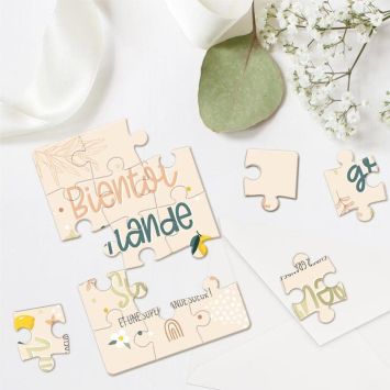 Carte Puzzle Annonce - Bientôt Grande Sœur - Collection Annonce de Grossesse