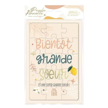 Un beau puzzle qui annonce à votre fille qu'elle va devenir grande sœur | jourdefete.com