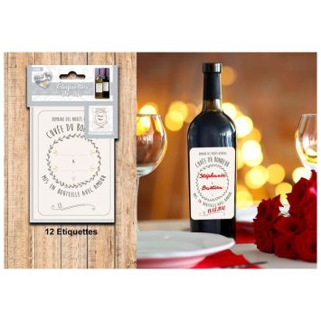 12 Étiquettes de vin personnalisables