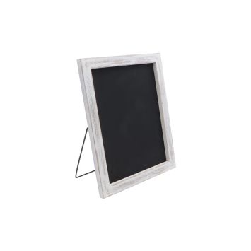 Cadre ardoise blanchi en bois avec support métal 27 x 33 cm