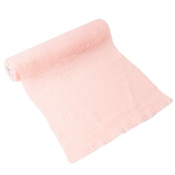 Chemin de table en gaze de coton - 30 cm x 3 m - Couleur au choix